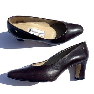 Women’s Etienne Aigner “Taylor” Leather Pumps, Brown/Truffle, Spain Size 8M